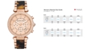 Michael Kors Women's Chronograph Parker Tortoise Acetate and Rose Gold-Tone Stainless Steel Bracelet Watch 39mm MK5538